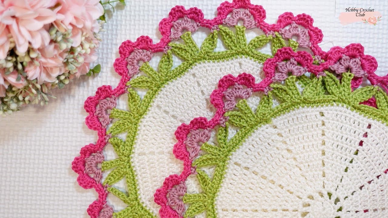 Crochet Iris Bloom Placemat