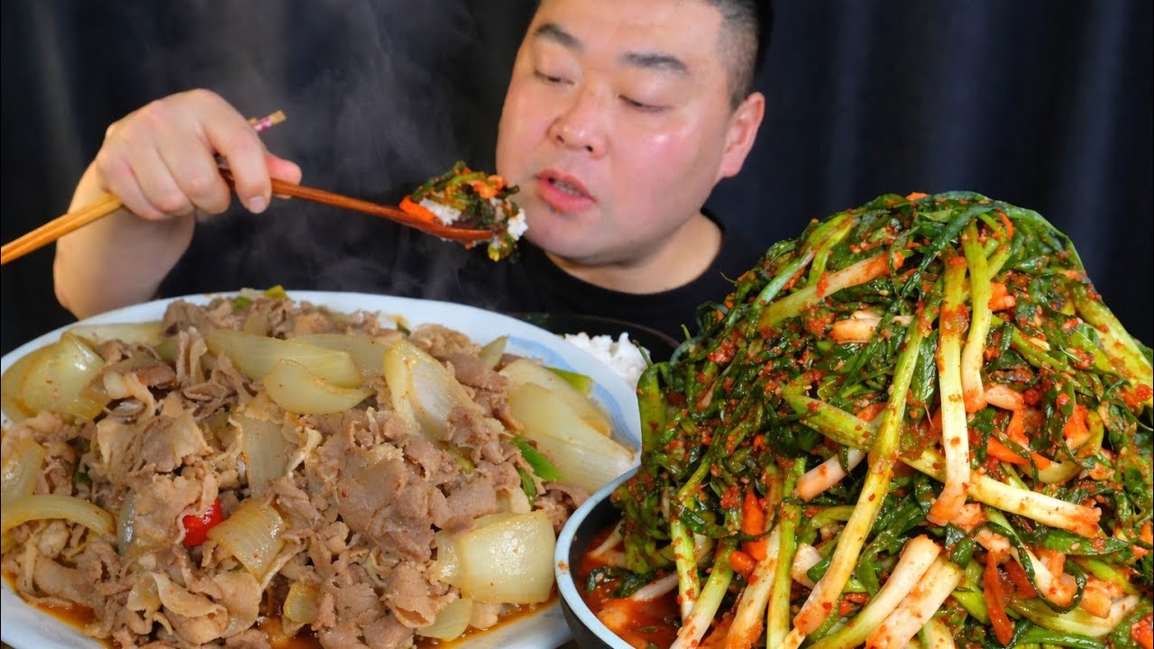 파김치 하나로 밥 5공기 끝냈습니다 (대패삼겹살 필수)