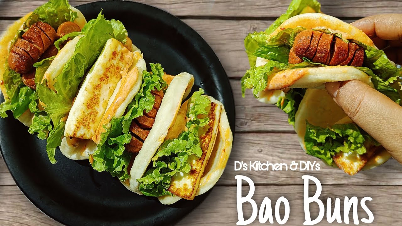 Bao Buns | Healthy steamed buns with veg & non veg fillings | #baobuns #easydinner