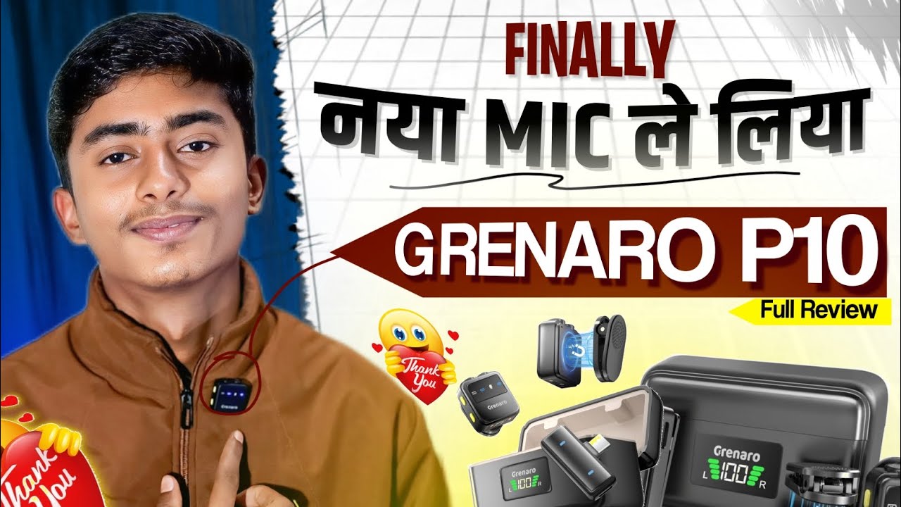 🔥Best Mic For YouTube | Grenaro P10 Mic Review | Best Wireless Mic Under 2000