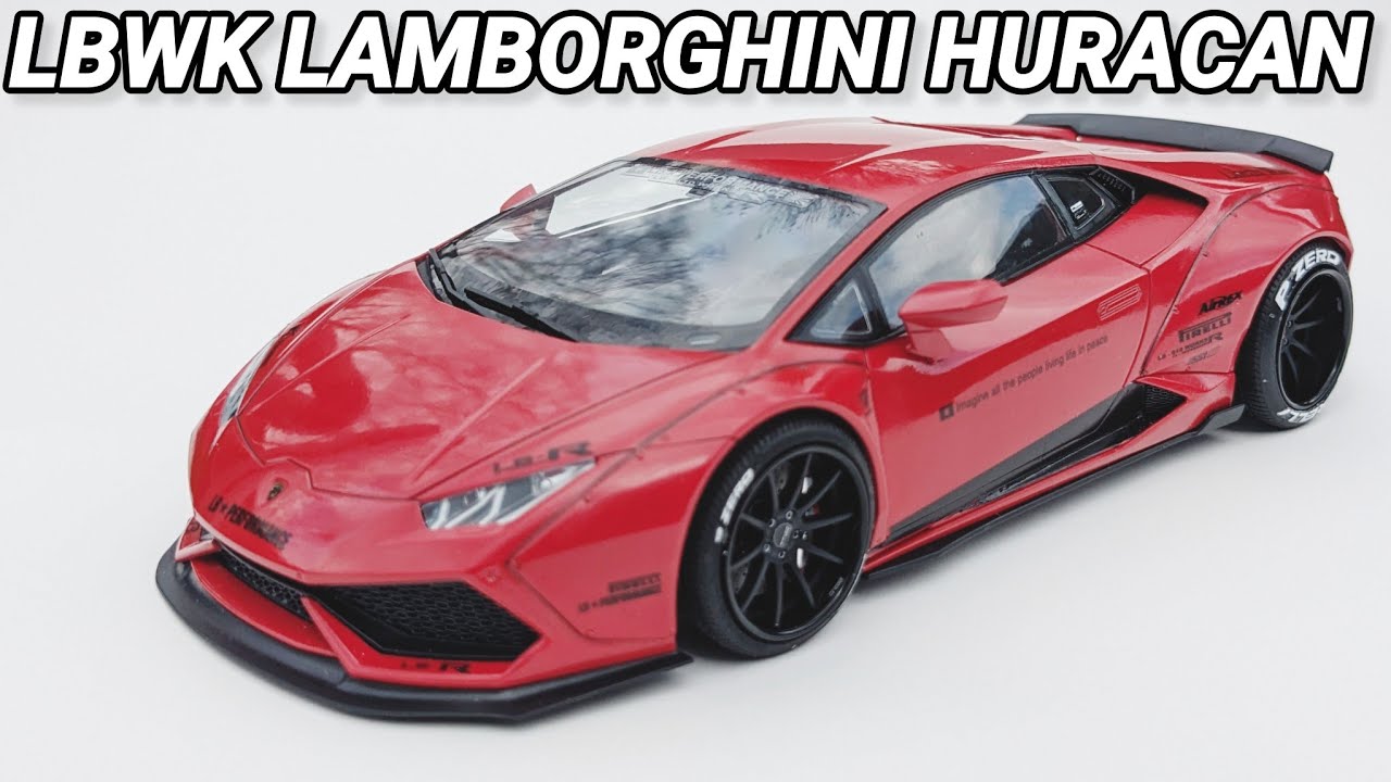 Как построить Lamborghini Huracan Liberty Walk в масштабе 1/24 от Aoshima