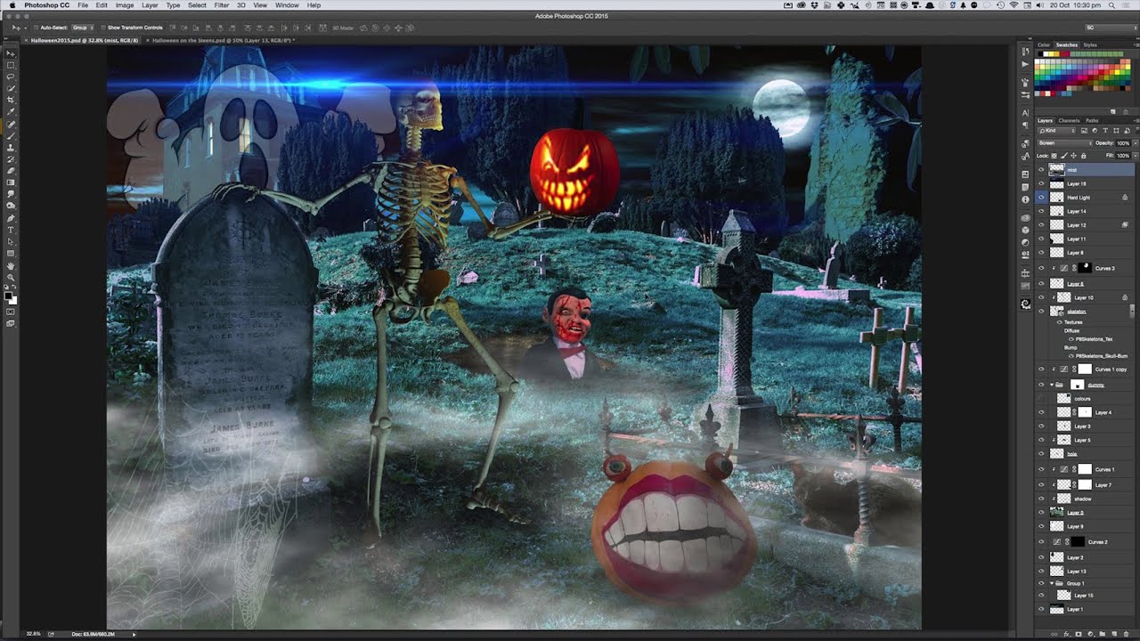 RetouchPRO LIVE - Photoshop + Poser Halloween