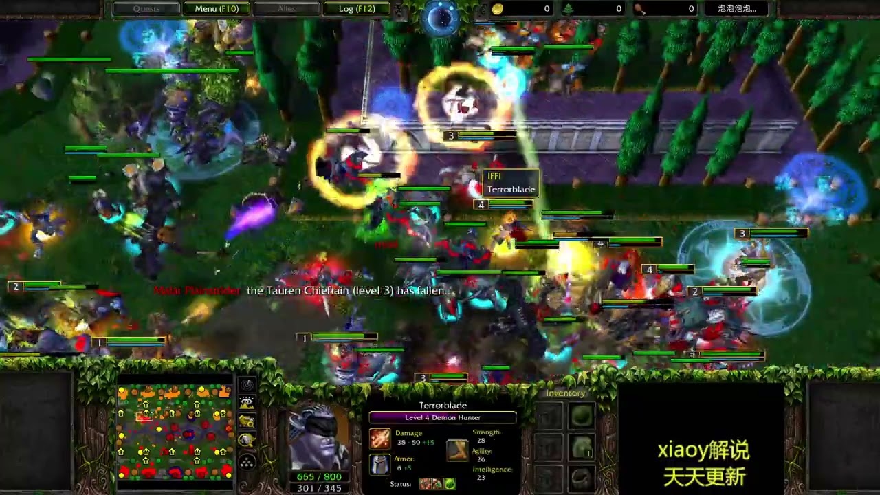 职业选手5v5 魔兽争霸xiaoy解说sky moon infi 120 ted fly lyn 彩色