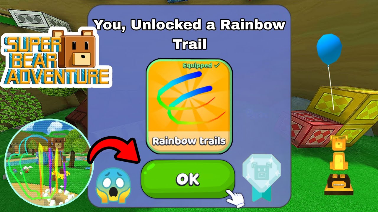 🔥Secret Rainbow Trail Unlocked 🔓 | Hidden Secret Trick & Bug reveal Super Bear Adventure 😱