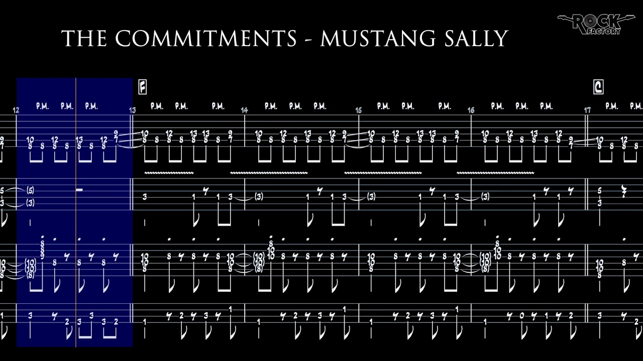 THE COMMITMENTS - Mustang Sally [GUITAR & BASS TABS]