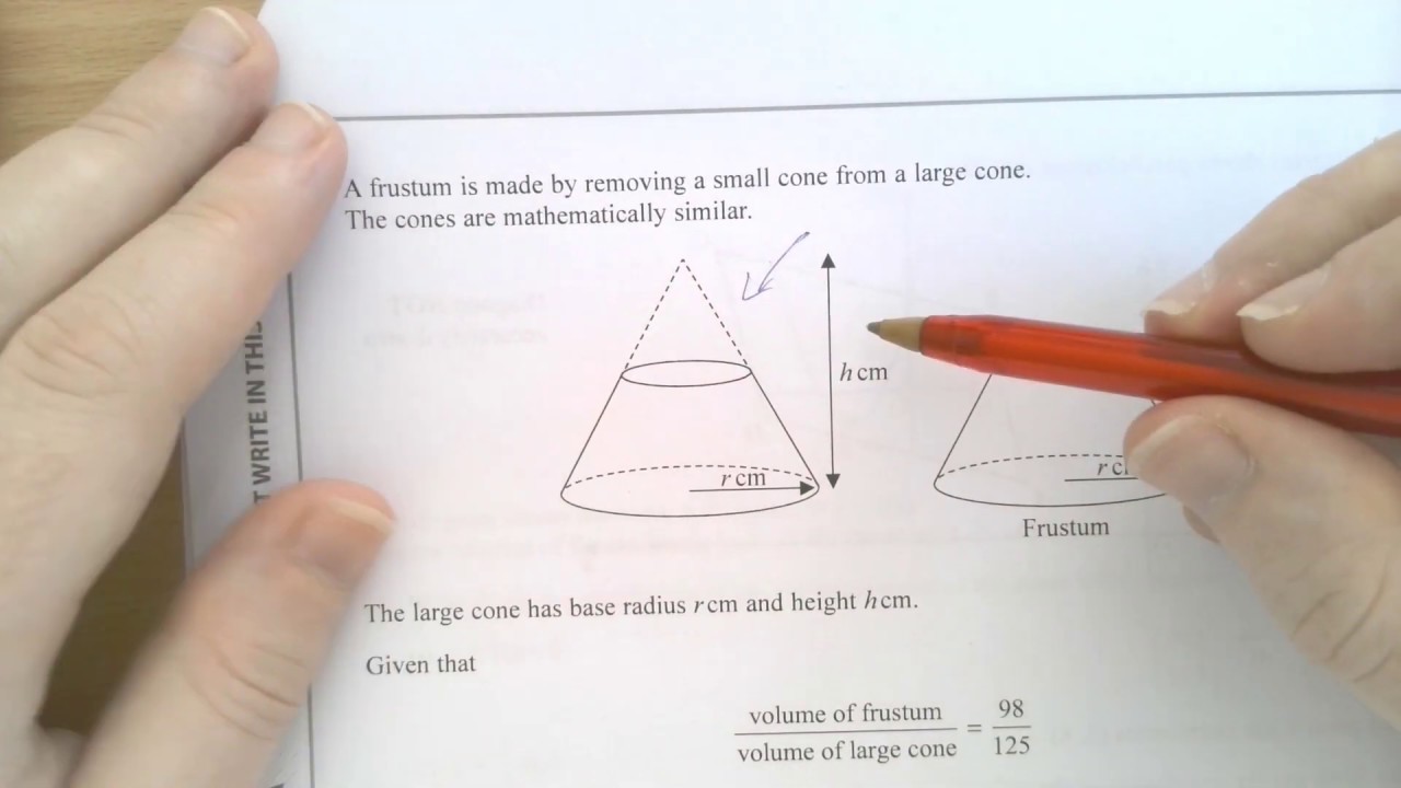 UF/GE IGCSE PAPER REVIEW PART 9: Cones, Frustums and Scale Factors - May 2020