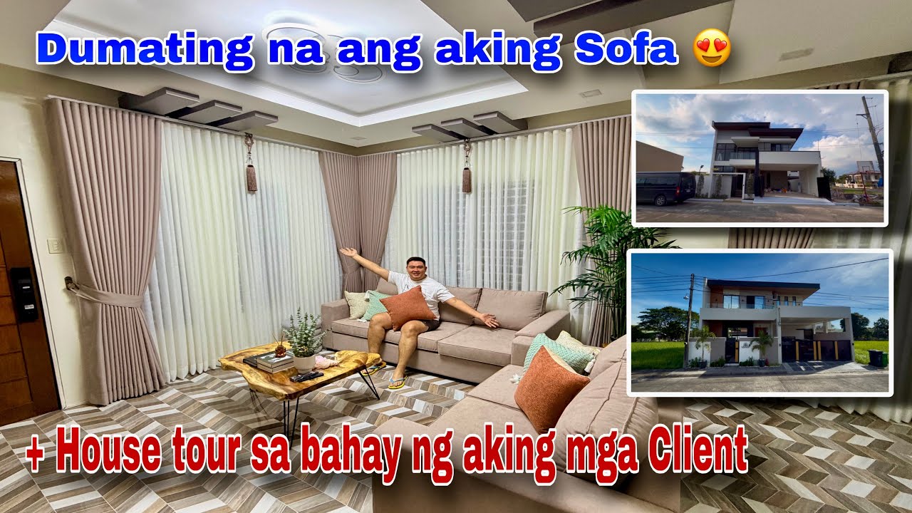 Dumating na ang aking Sofa + my curtains project in Pampanga , ganda ng mga bahay ng aking client