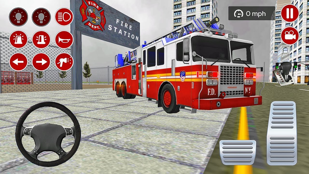 Real Fire Truck Driving Simulator - Fire Fighting #2 - Android Gameplay
