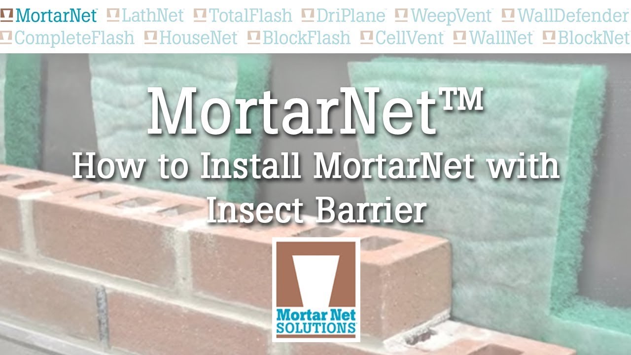 How to Install the MortarNet with Insect Barrier Mortar Dropping Collection Device