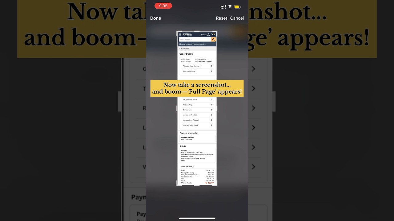 iPhone Hack: Take Full Page Screenshot of Amazon Orders! | Must-Try Safari Trick! 📲📞📱#iphonehack