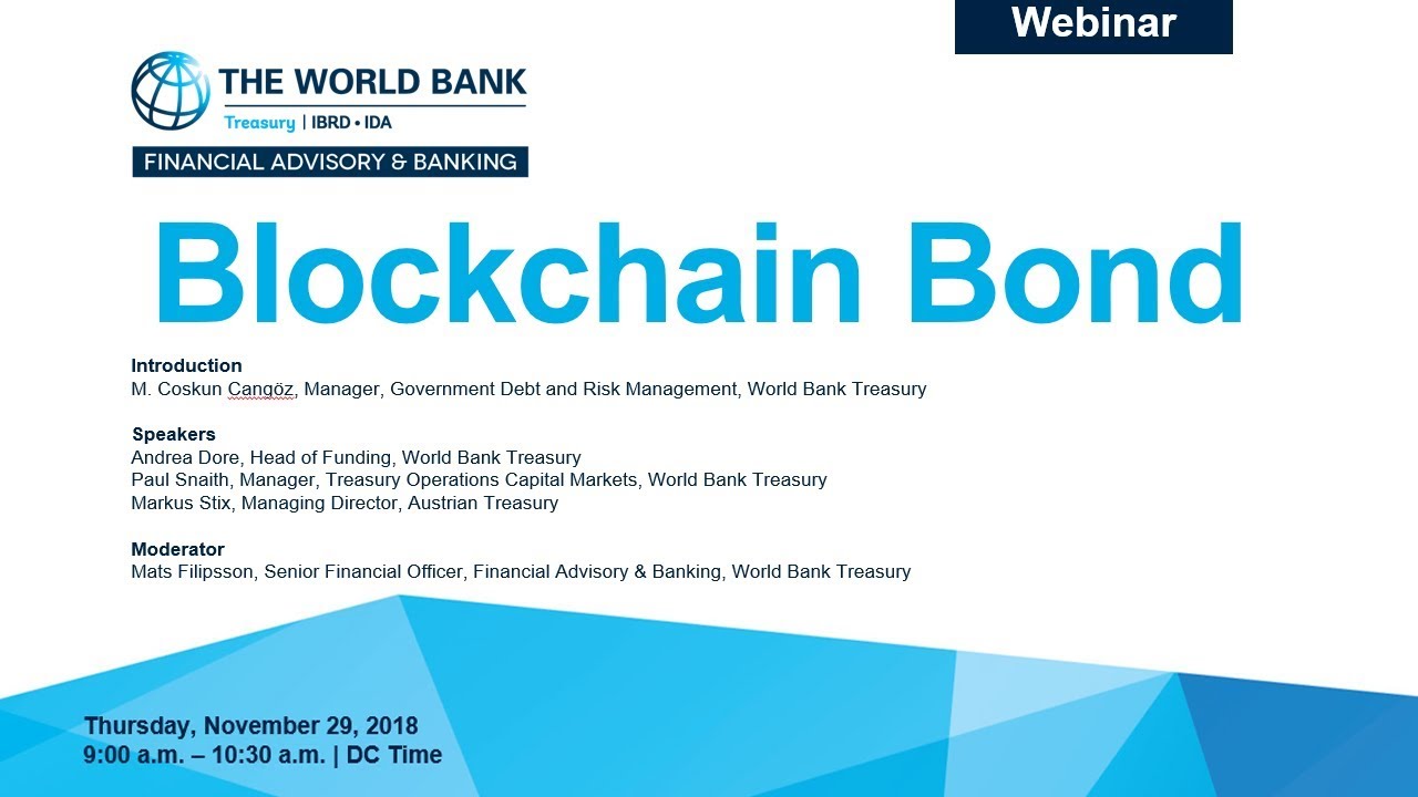 Webinar on Blockchain Bond World Bank Treasury
