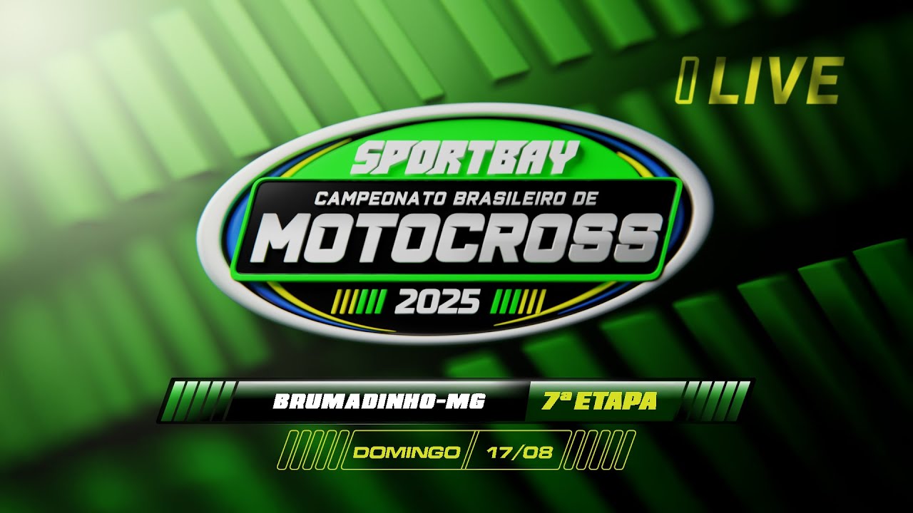 🟢 AO VIVO 🔴  7ª Etapa do Sportbay Brasileiro de Motocross 2025 | Corridas de Domingo (Brumadinho-MG)