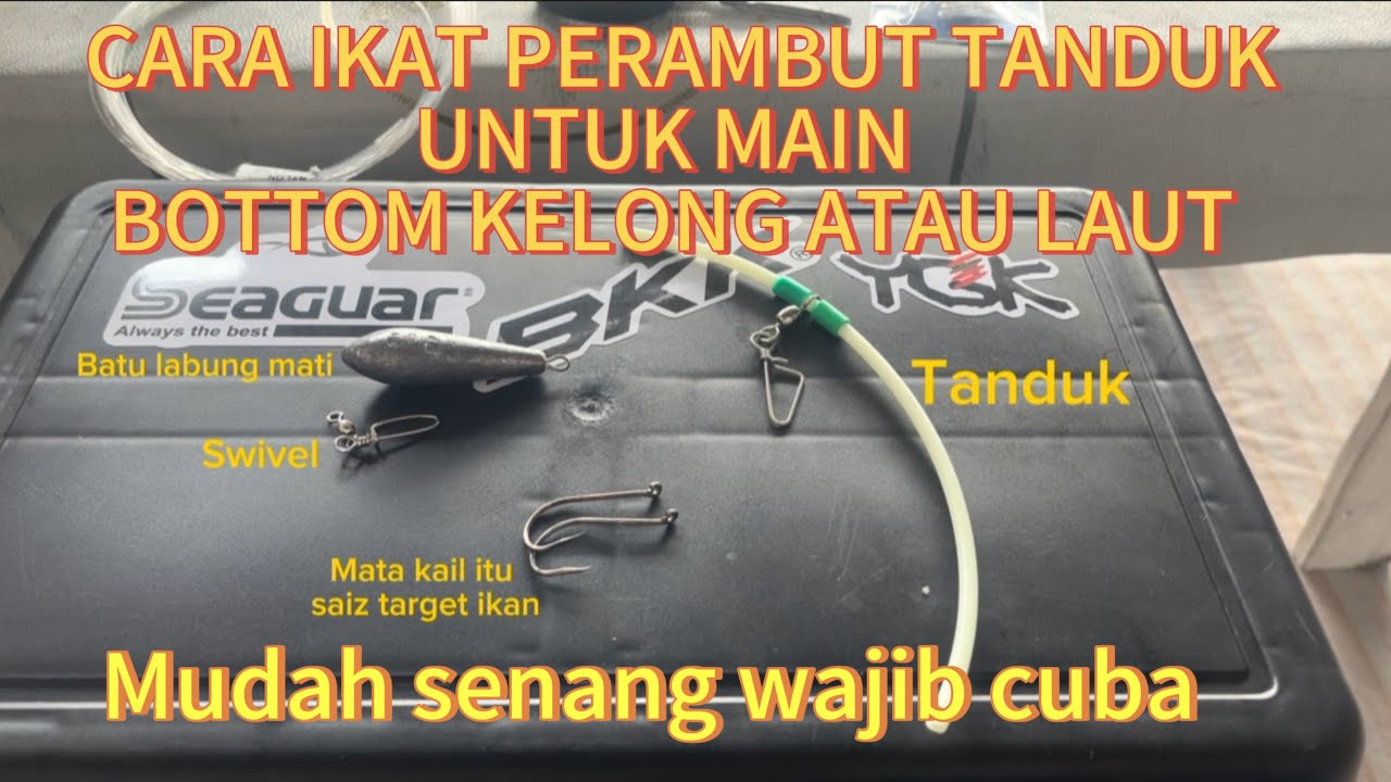 CARA IKAT PERAMBUT TANDUK UNTUK KELONG,LAUT BOTTOM, TIP WAJIB CUBA MUDAH 