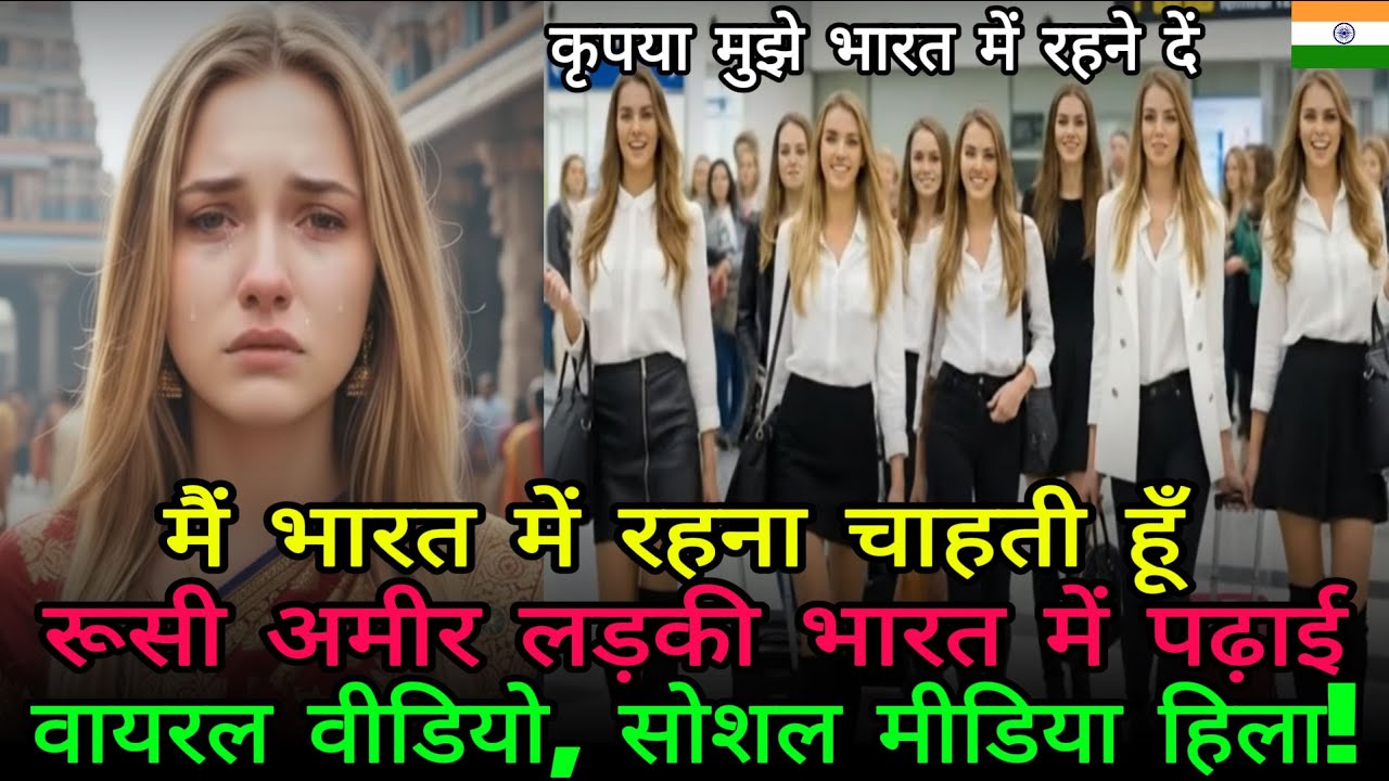 भारत की शैक्षणिक यात्रा पर रूसी छात्रा! एयरपोर्ट पहुँचते ही 3 मिनट में चौंक गई😱