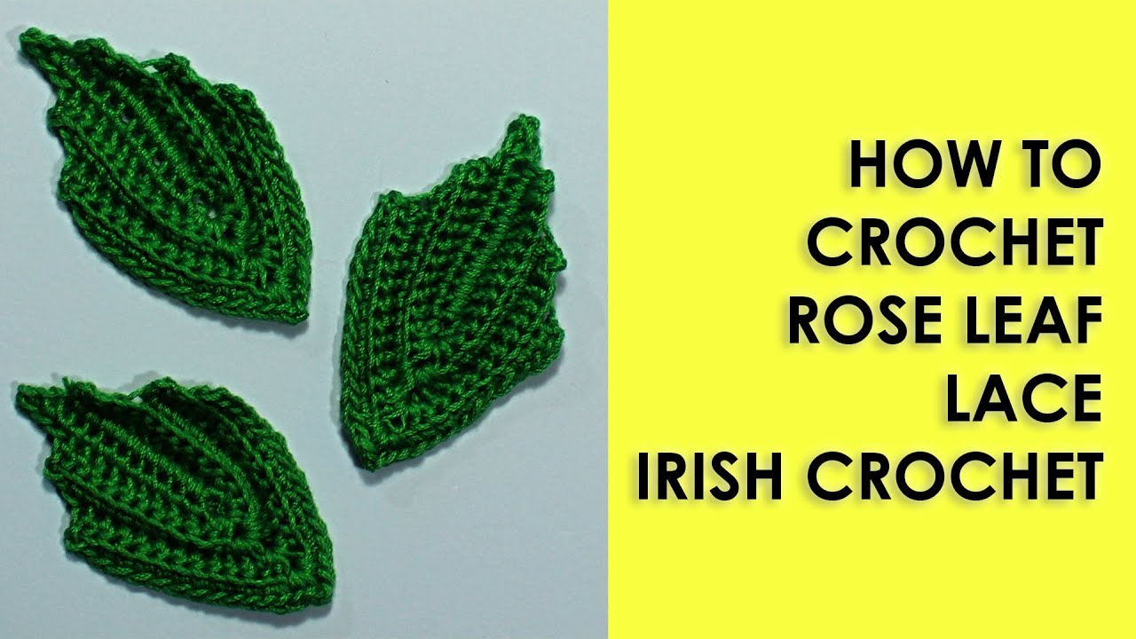 Small Crochet leaf rose leaf lace irish crochet by Wika crochet #leaf #crochet