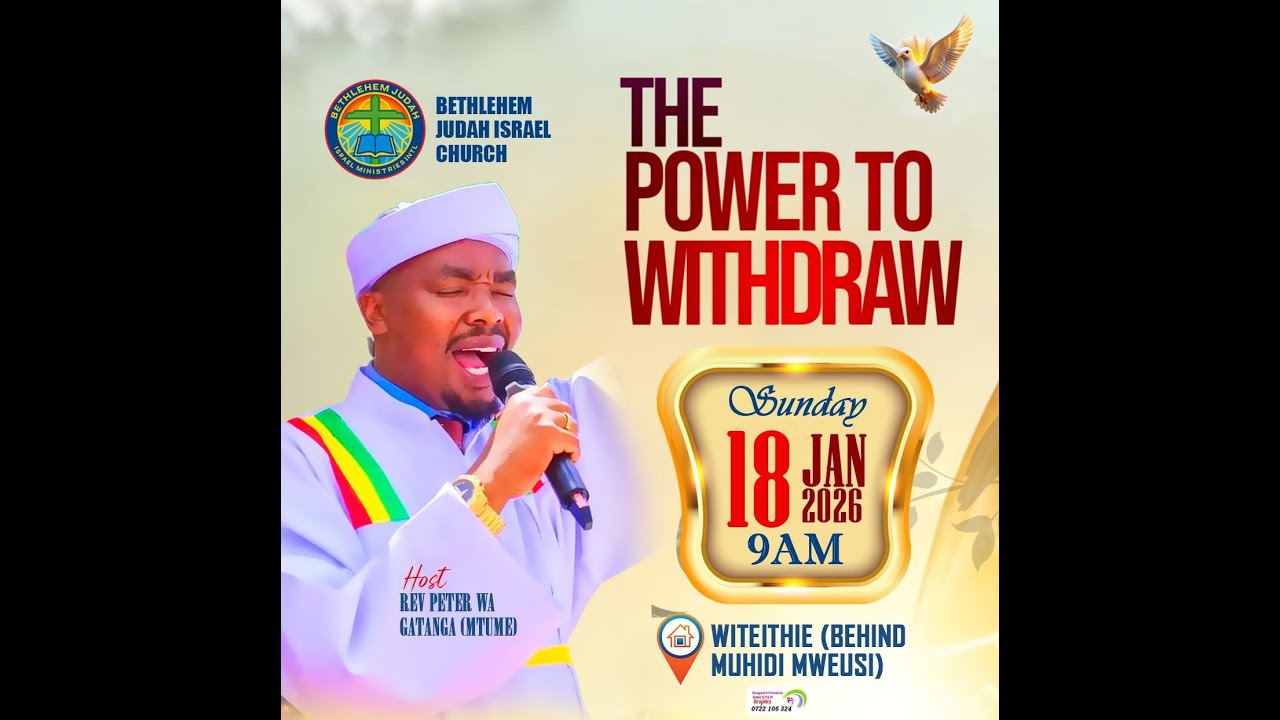 THE POWER TO WITHDRAW SUNDAY SERVICE