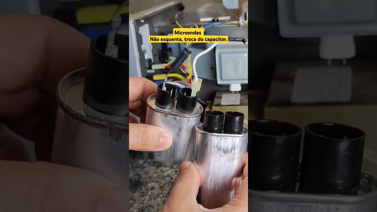 Microondas n&atilde;o esquenta, como testar capacitor de microondas? #eletrica #eletr&ocirc;nicos