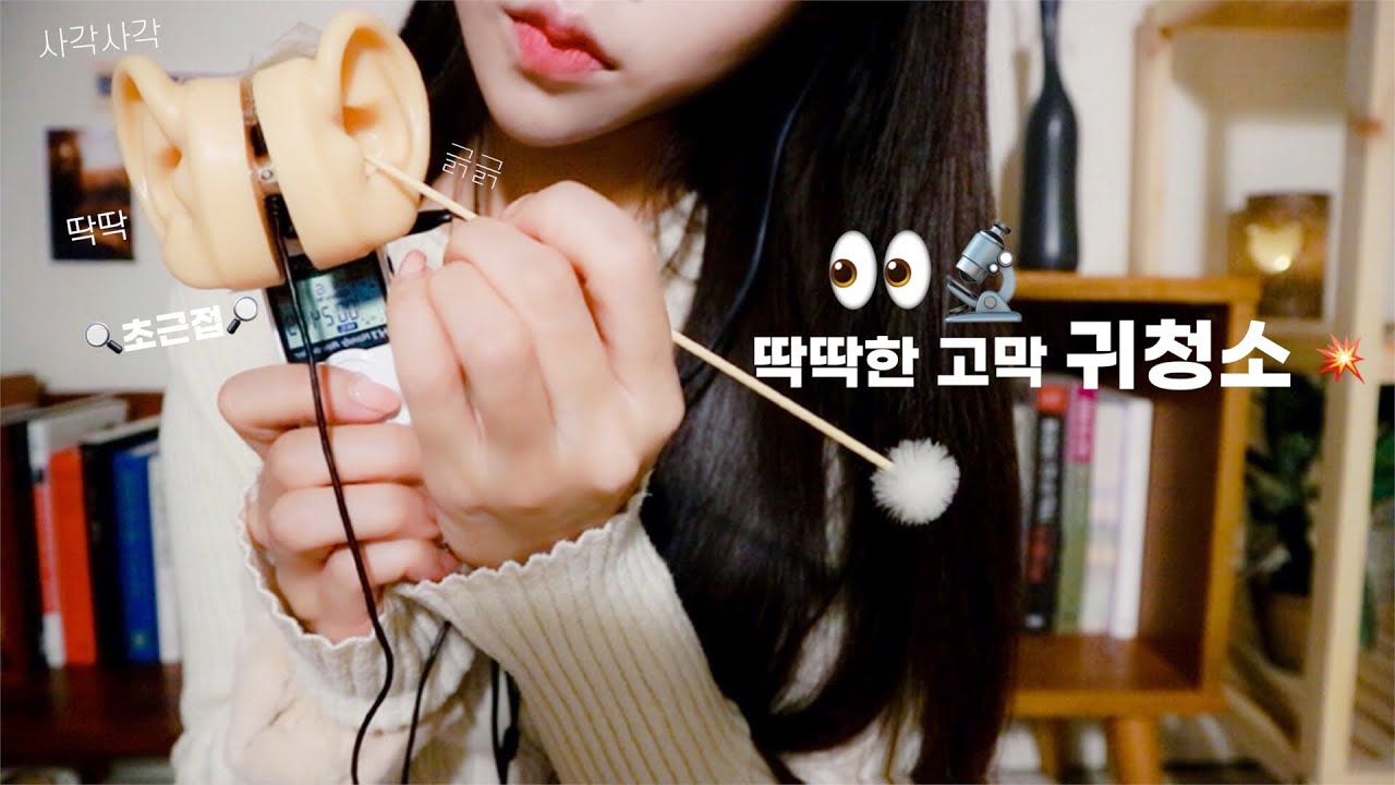 ASMR 초근접 👀🔬단단해진 고막 벽 귀청소│딱딱, 사각사각, 긁긁, 팅글, 도록도록