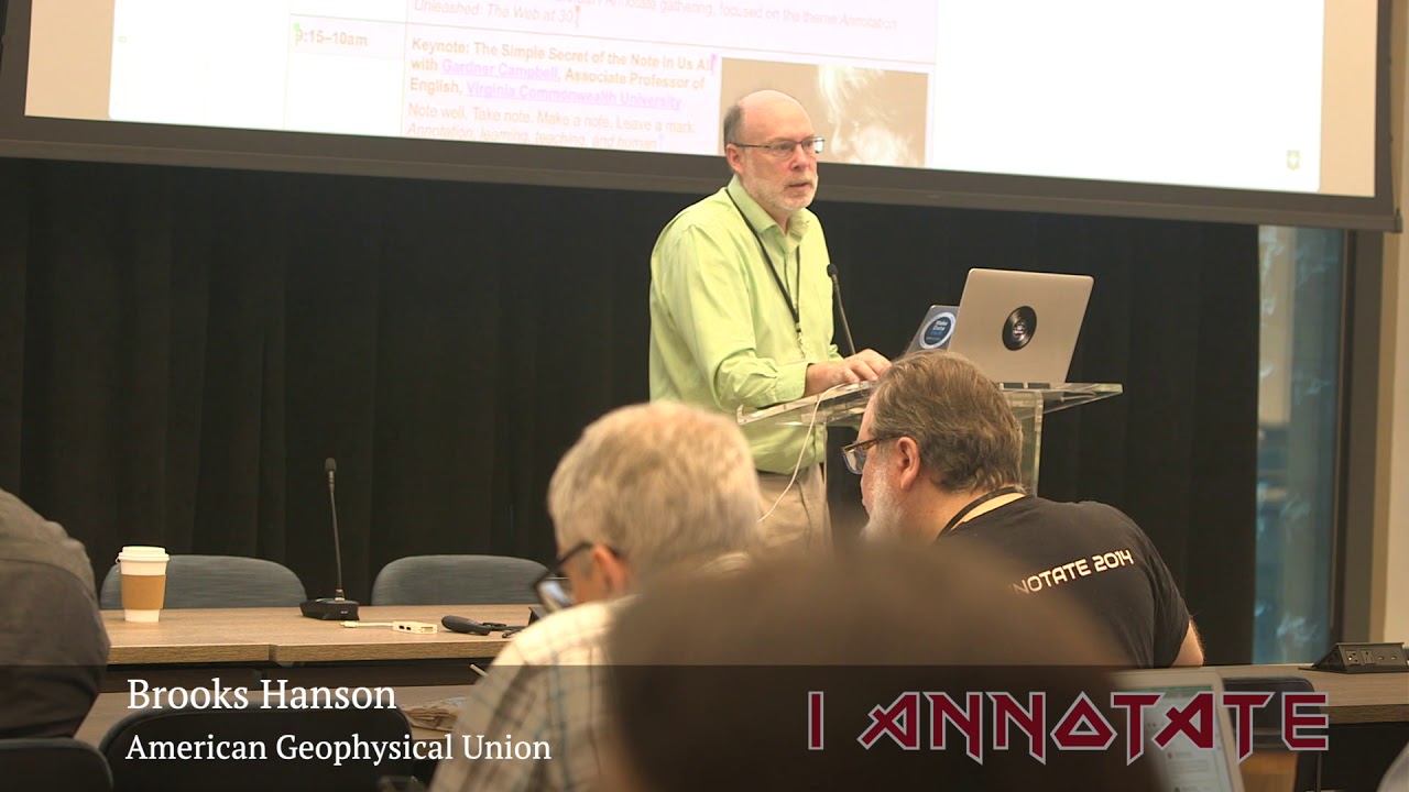 #ianno19 Welcome: Brooks Hanson, American Geophysical Union