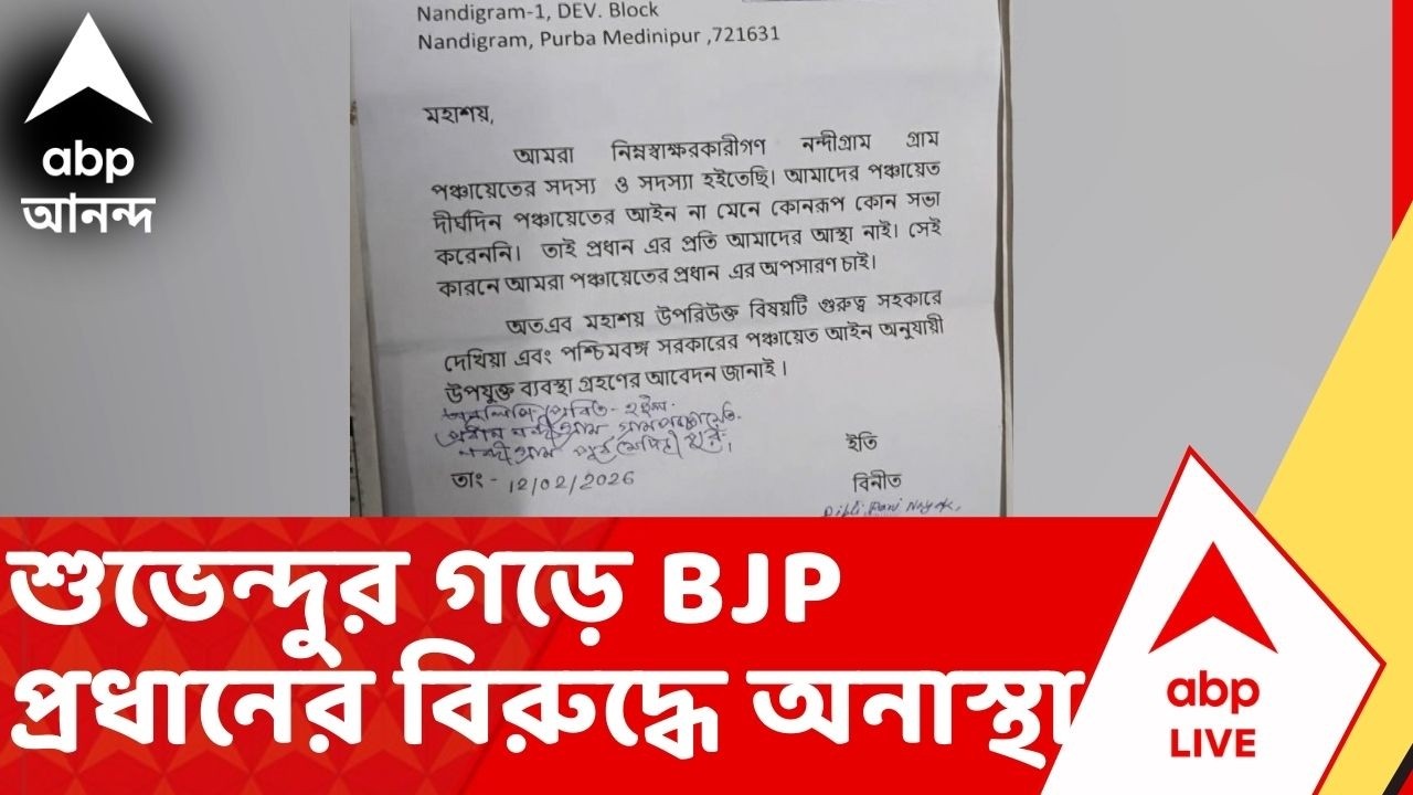 Nandigram BJP: শুভেন্দু অধিকারীর গড়ে বিজেপি প্রধানের বিরুদ্ধে অনাস্থা