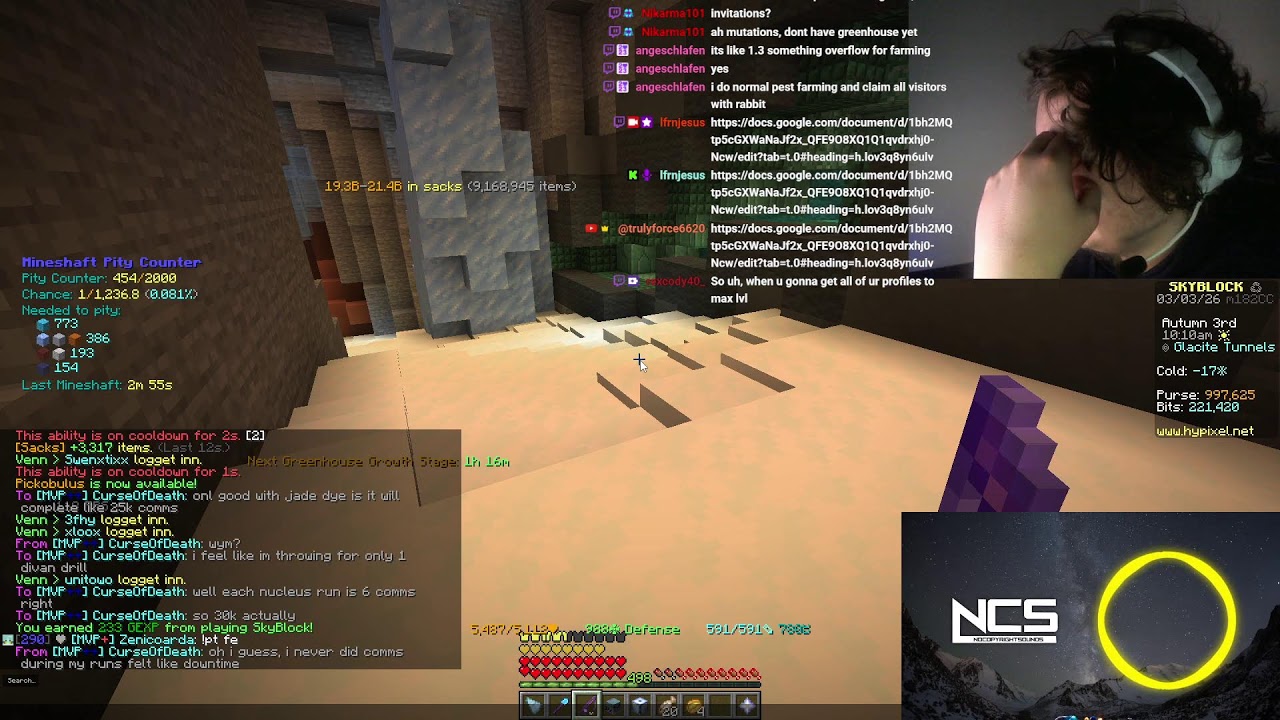 1B GLACITE POWDER PLS ( Hypixel Skyblock Ironman ) Day 80/365