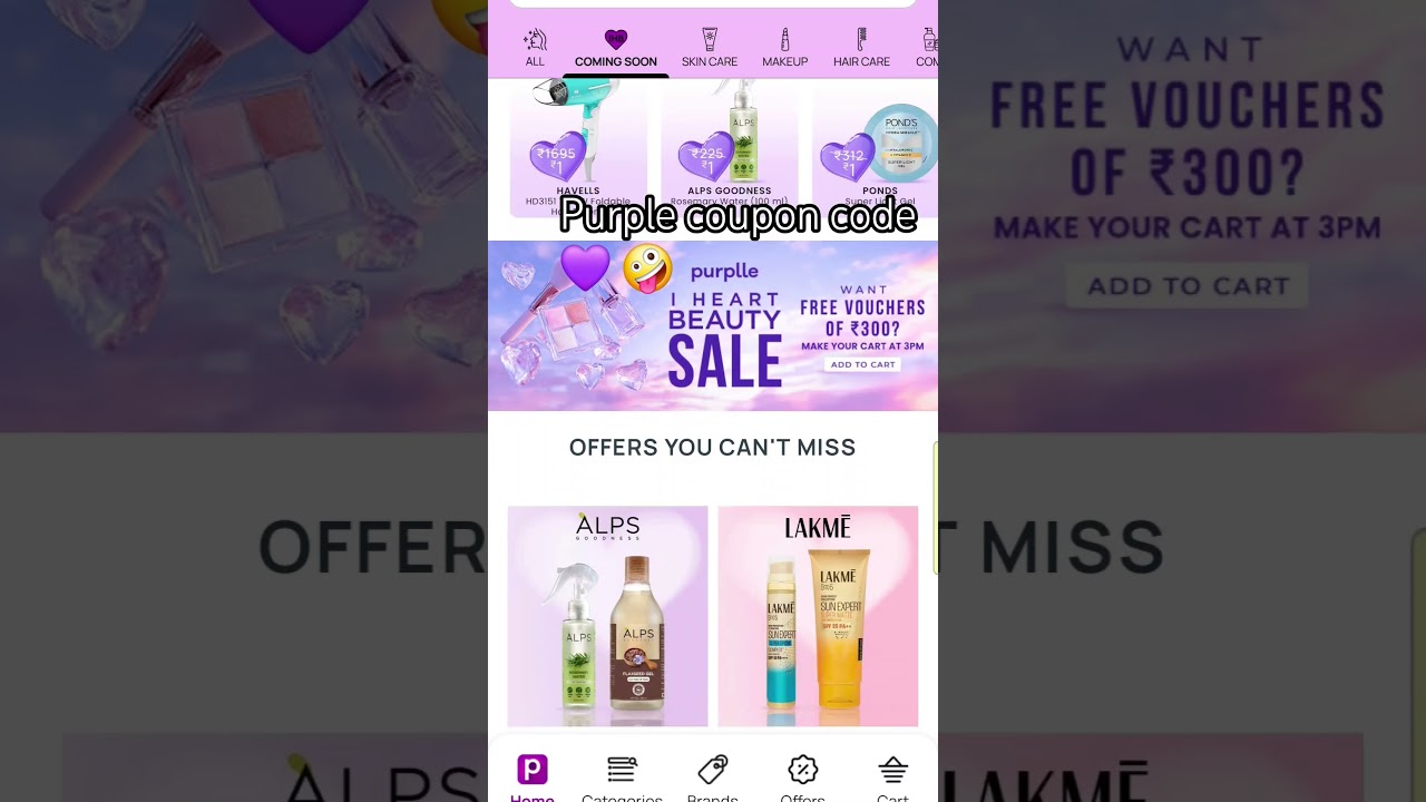 Purple 1 rupee Sale 😱ll Purple i heart beauty sale 2025 l #trending #shorts #shortsviral #short #yts
