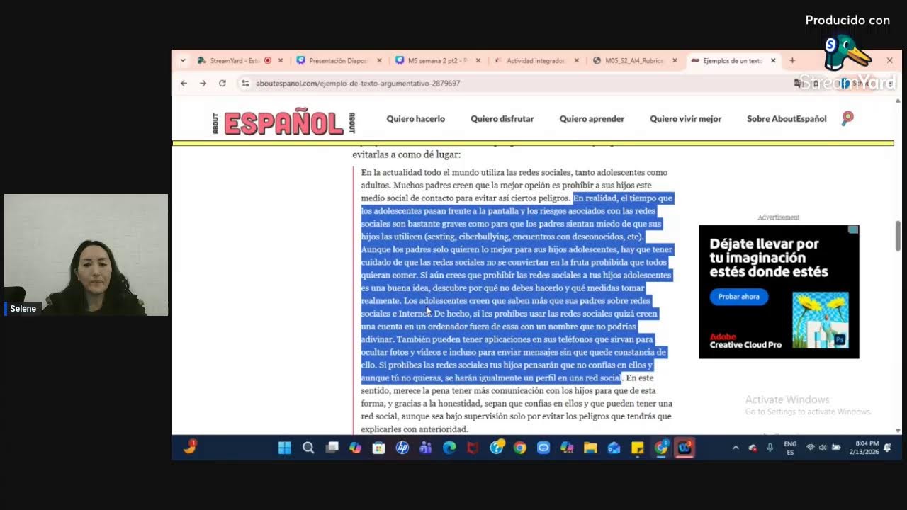 Semana 2 G79 sesión 4 M5 Argumentación