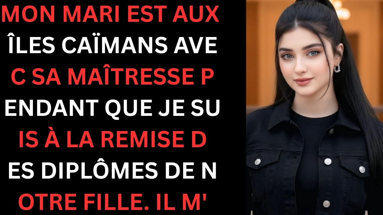 Mon mari aux îles Caïmans avec sa maîtresse pendant la remise de diplôme de notre fille