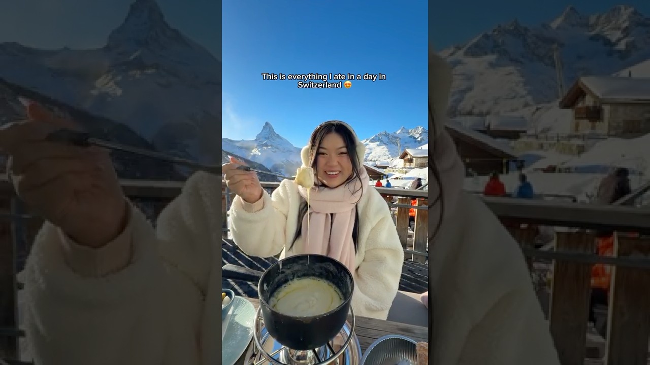 Everything I ate in a day in Switzerland (+prices)! 🇨🇭🧀