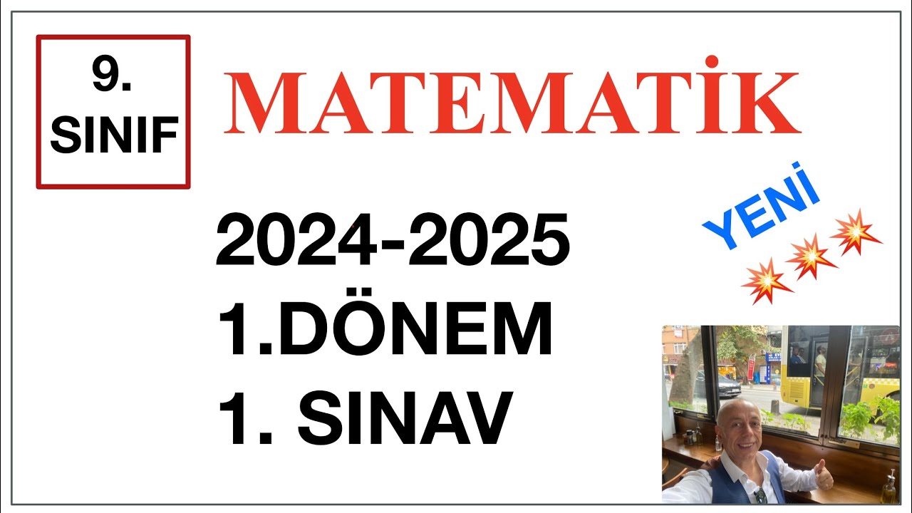 9. SINIF MATEMATİK ORTAK SINAV - 2024 2025 1. DÖNEM 1. YAZILI
