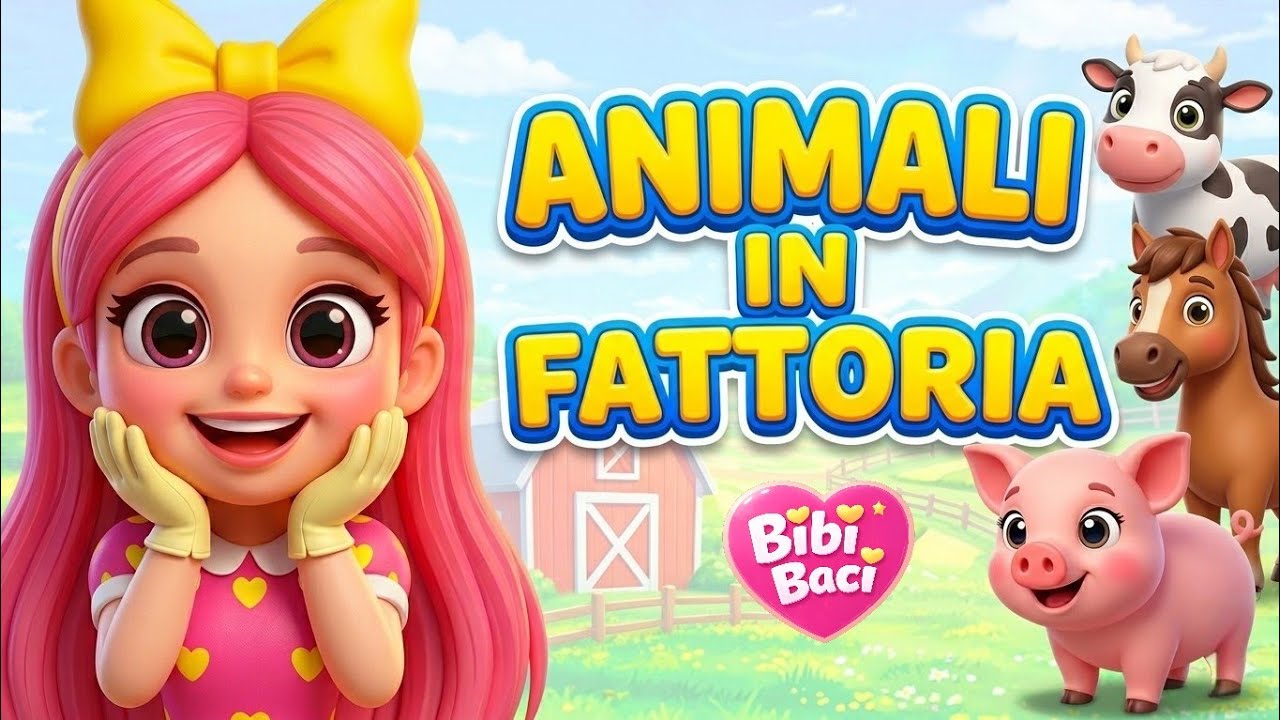 Ballo in Fattoria 🤠 🐷- Bibi Baci- Canzoni per Bambini - Scuole Infanzia - Conoscere gli Animali