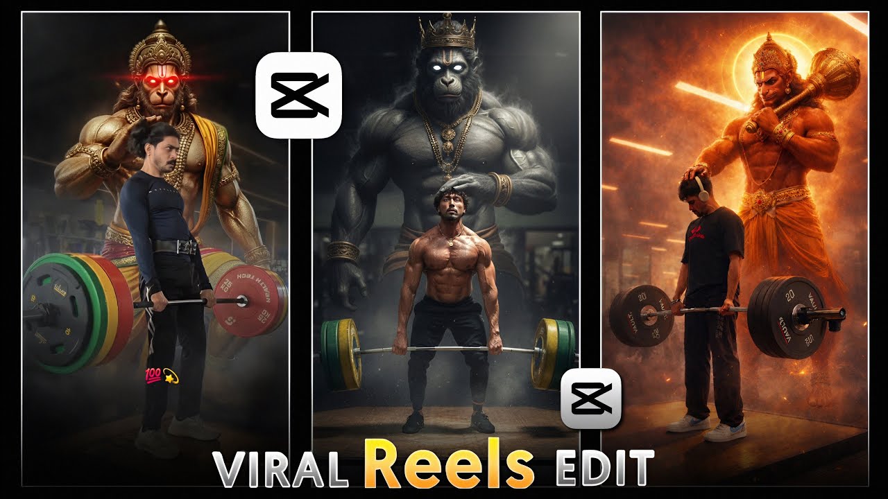 Trending Lord Hanuman GYM Photo Editing | Hanuman Gum Ai Video Editing | In Capcut