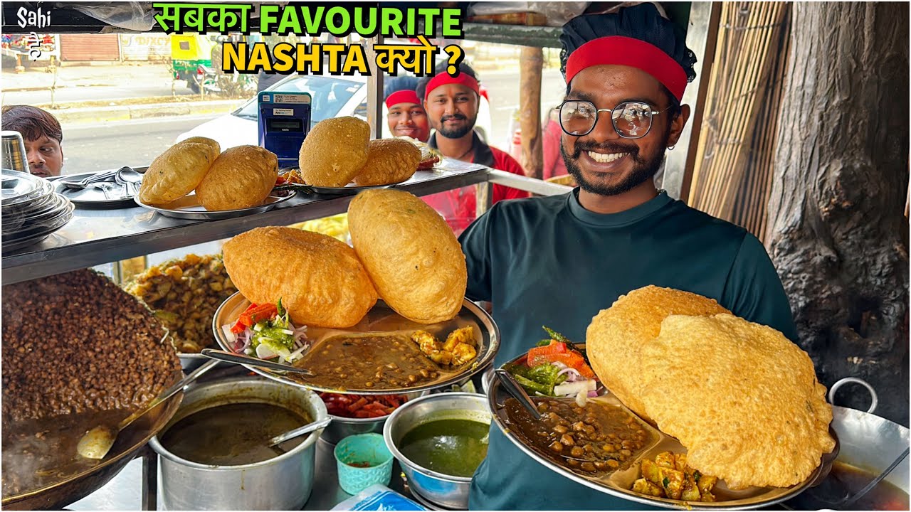 29/- Rs Jam Pack Sabzi Mandi wale Chole Bhature | Street Food India