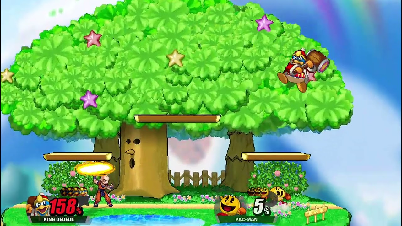 Batalha de SSF2 #107: King Dedede vs Tails vs Pac-Man