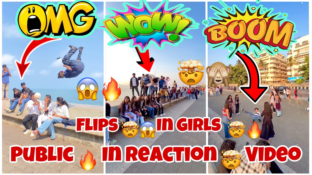 Tiktok best girls reaction on flip 2024 || Flips In Public Reaction 2024 #publicreaction #flip