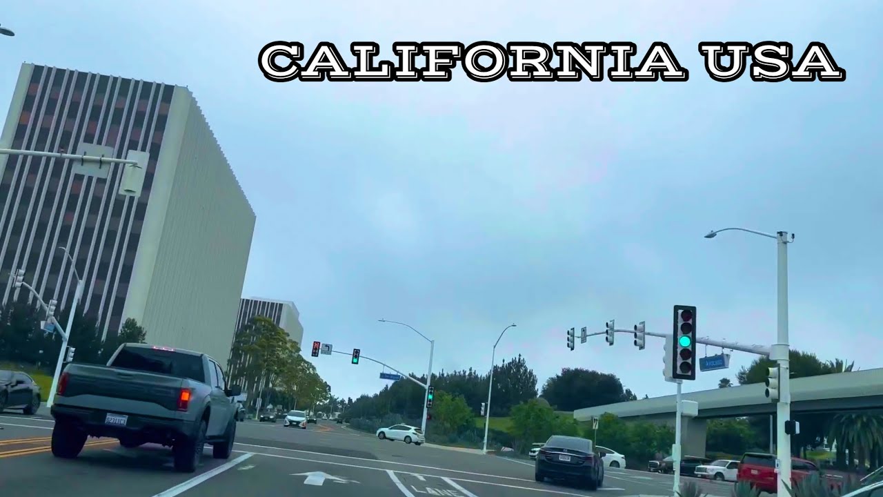 Driving from Big canyon to Fashion Island  located in Newport Beach ,California,USA