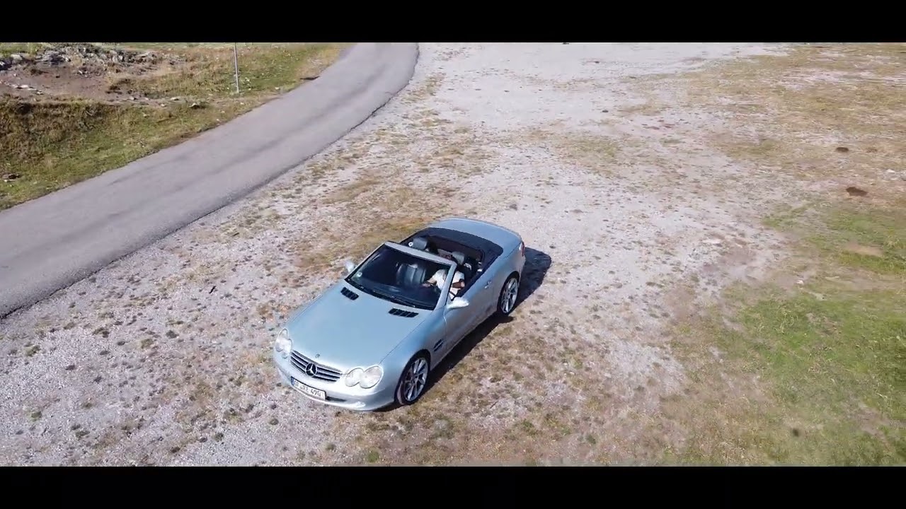 Mercedes SL R230 mit Lorinser Felgen am Col de Turini