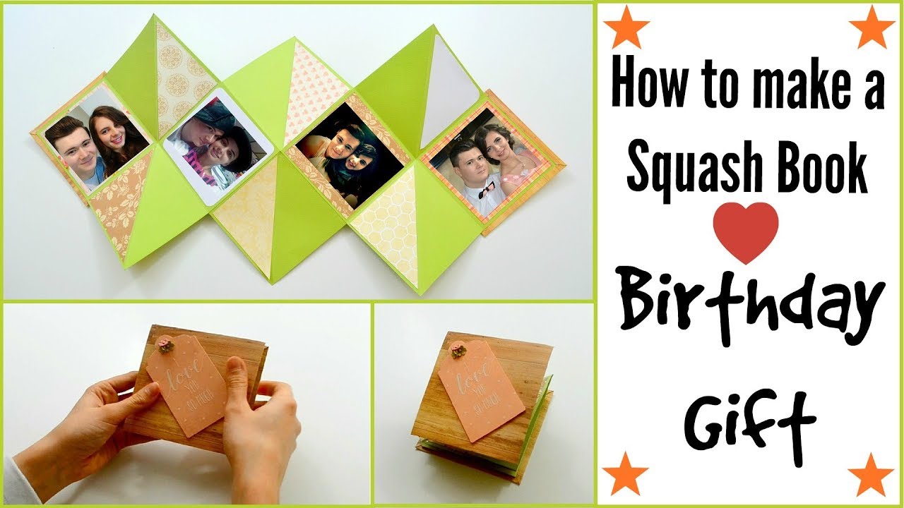 Scrapbook Card Tutorial | How to make a Squash Card (Squash Book) | DIY Paper Crafts
