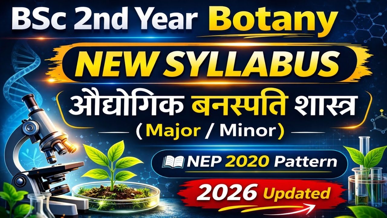 BSc 2nd Year Botany MINOR New Syllabus 2026 | BSc Second Year Botany Syllabus 2026 | 2nd Year Botany