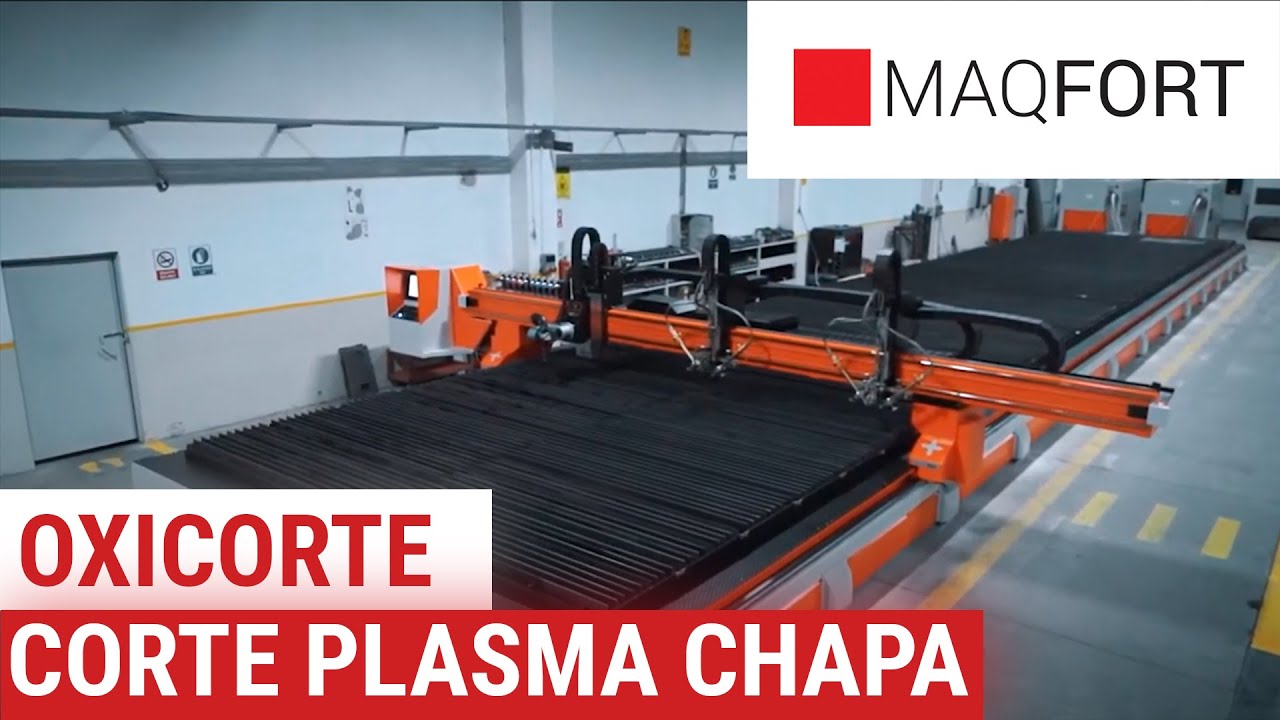 M&aacute;quinas de corte de chapa CNC MAQFORT - com dupla esta&ccedil;&atilde;o de Oxicorte e esta&ccedil;&atilde;o de corte Plasma