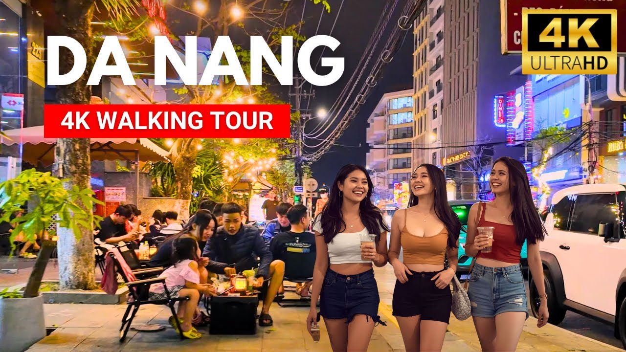 DA NANG 🇻🇳 City Night Vibes Walking Tour 4K HDR | Summer 2025 | Vietnam