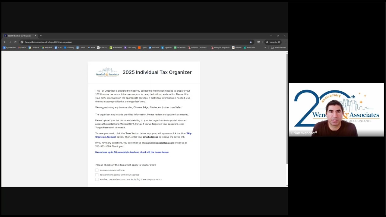 How to Save Your Tax Organizer Data