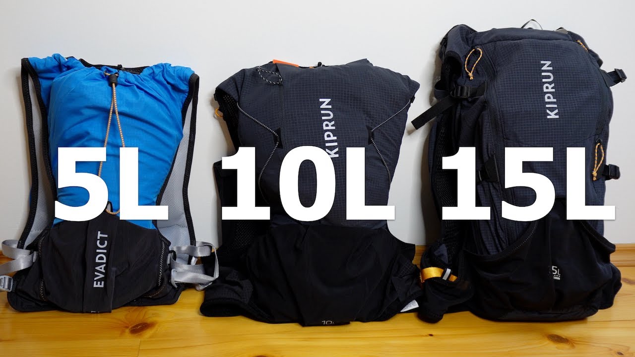 5L vs. 10L vs. 15L Trail Running Bags Size Comparison Decathlon