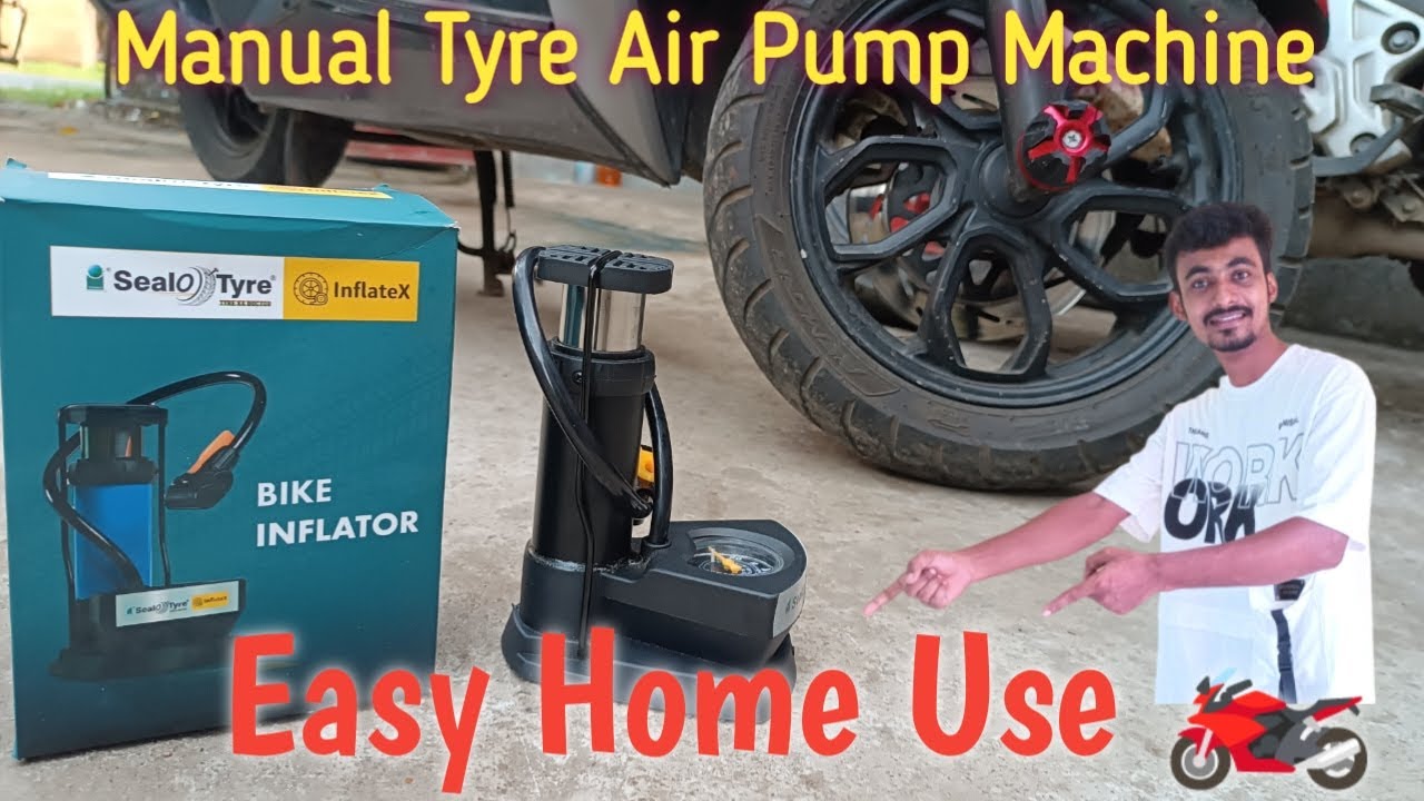 Manual Tyre Air Pump for Bike & Scooter | Easy Home Use
