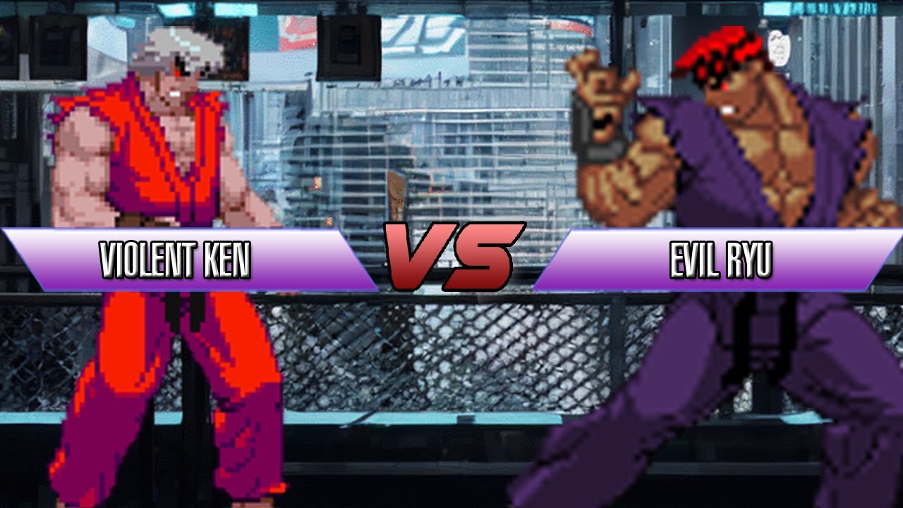 Mugen - Violent Ken vs. Evil Ryu - With Dialogues