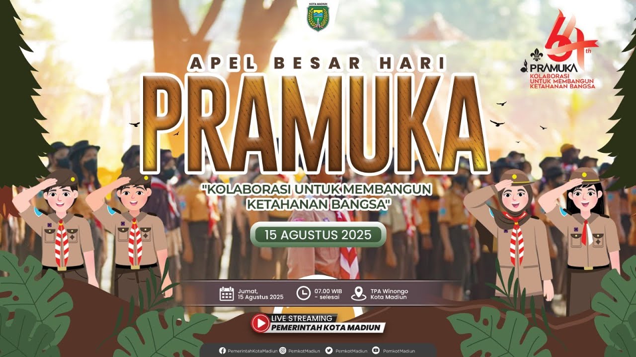 LIVE | APEL HARI PRAMUKA KE-64 KWARCAB KOTA MADIUN