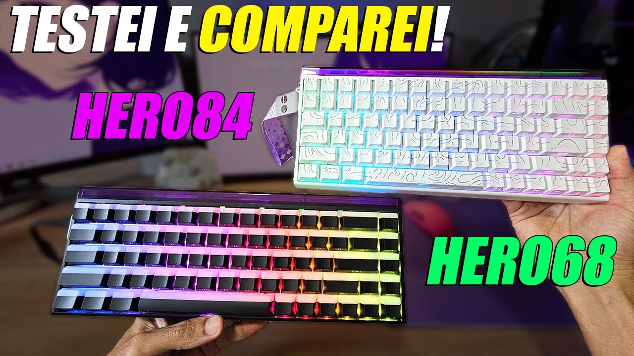 Testei e comparei o AULA HERO84 com o HERO68! Dois TECLADOS MAGNÉTICOS de respeito!