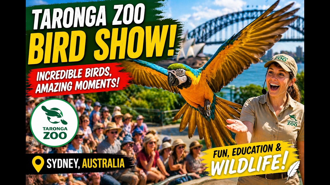 Mind-Blowing Bird Show in Sydney 🦜 LOVED IT!  Taronga Zoo&rsquo;s Most Amazing Flying Tricks in Australia!