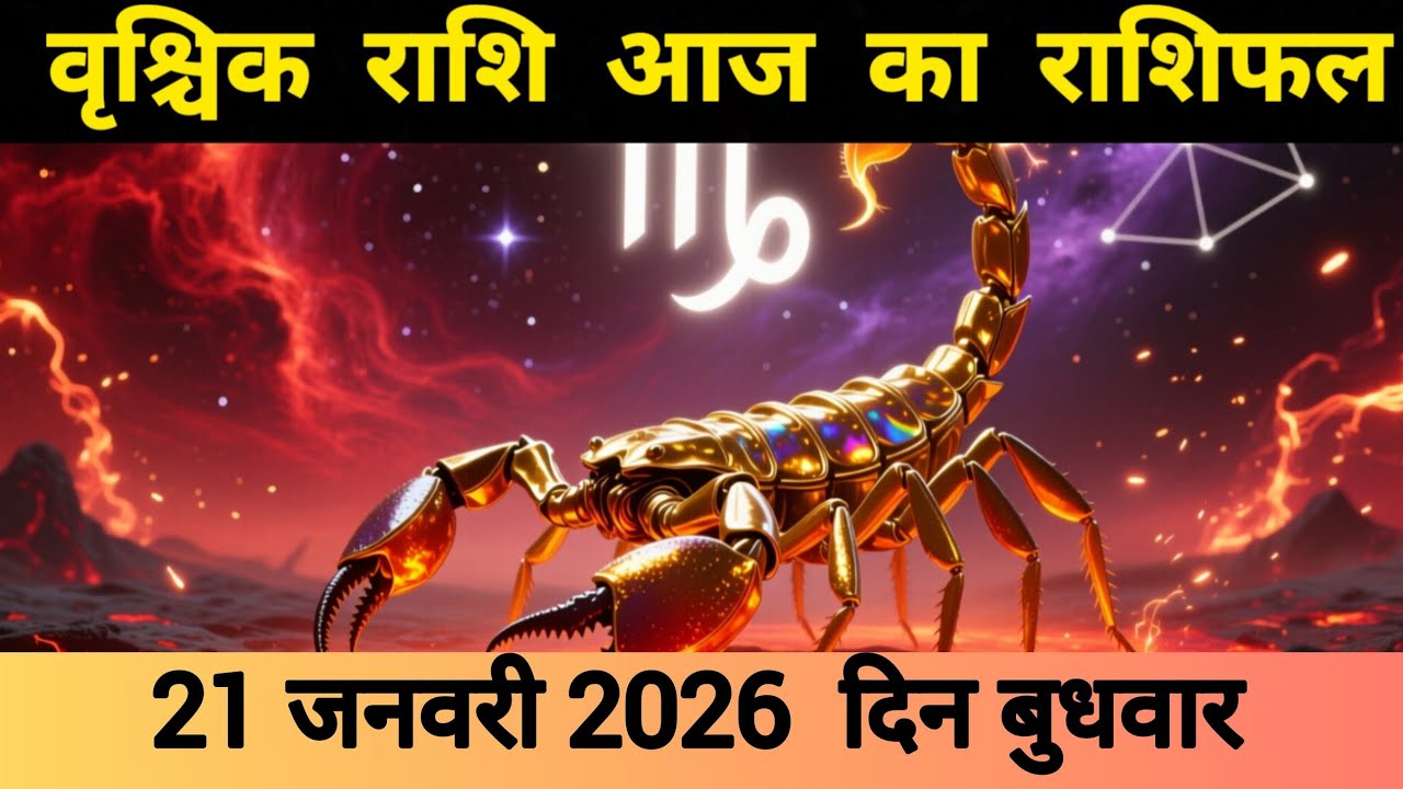 वृश्चिक राशि 21 जनवरी 2026 | Vrishchik Rashi 21 January 2026 |Aaj Ka Vrishchik Rashifal #वृश्चिकराशि