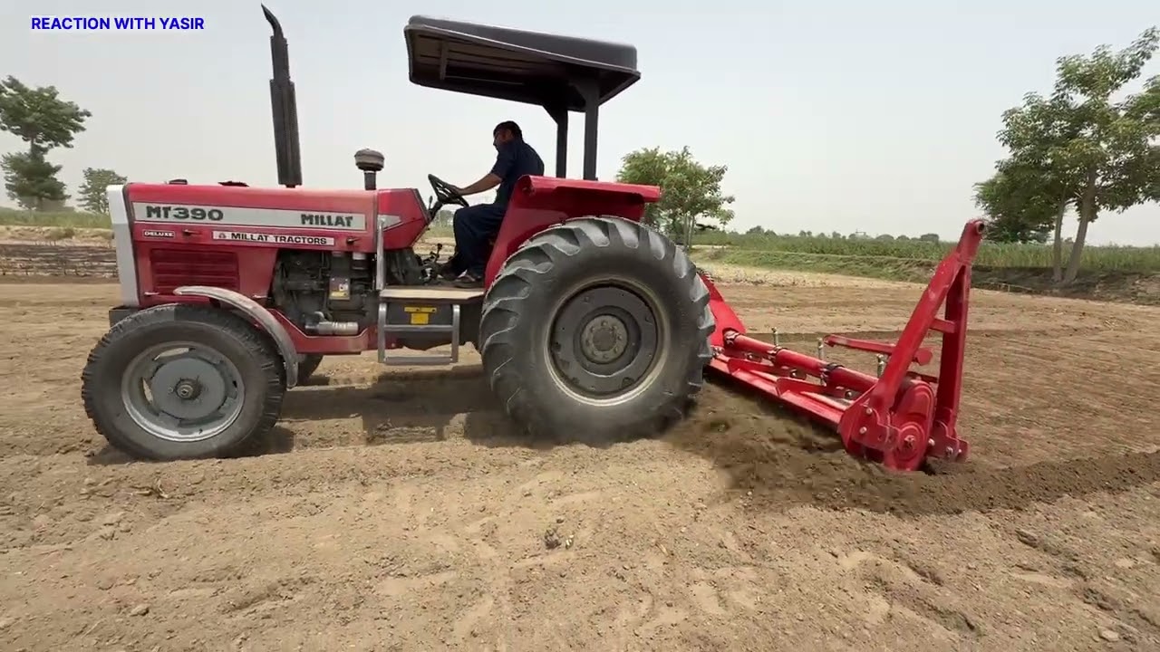 MT 390 millat tractor new 90hp tractor with cutar ROTAVATOR 